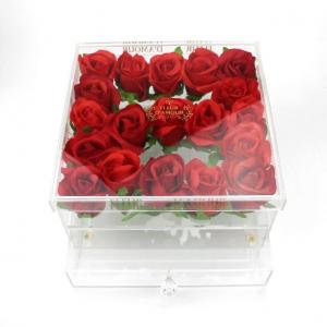 亚克力玫瑰花朵存储收纳产品样品花朵鲜花植物展示架盒子加工定制工厂